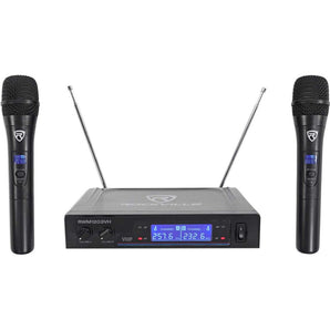 Rockville 1000w Karaoke Bluetooth Amp/Mixer +(2) Ceiling Speakers+Wireless Mics
