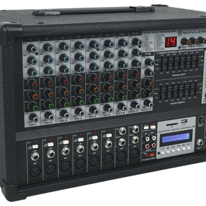 Rockville RPM109 V2 12 Channel 4800w Powered Mixer, 7 Band EQ, Effects, USB, 48V