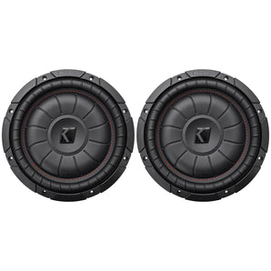 (2) Kicker 43CVT102 COMPVT 10" 1600w Shallow Slim Car Subwoofers Subs CVT10-2