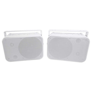 (8) Rockville HP65S-8 6.5" Marine Box Speakers+Swivel Brackets+Covers For Boats
