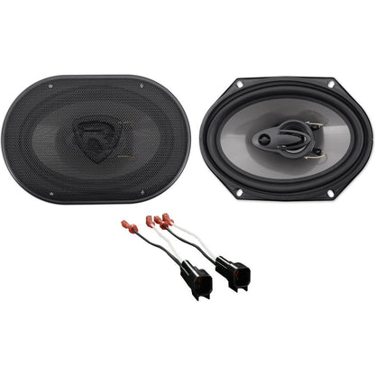 Rockville 6x8" Rear Factory Speaker Replacement Kit For 2000-2010 Ford F-650/750