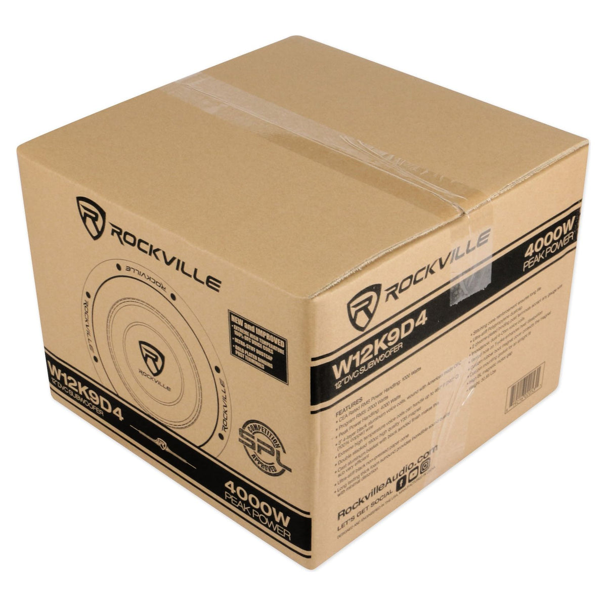 W12K9D4 12" Subwoofers 2-Pack + KRYPTON-M5 Amplifier + Copper Kit Bundle