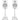 Pair Rockville RS21W 21" Steel Studio Monitor Recording Studio Stands in White