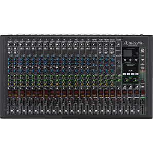 Mackie ONYX24 24-Channel Analog Mixer w/ Multi-Track USB/3-Band EQ+Bluetooth