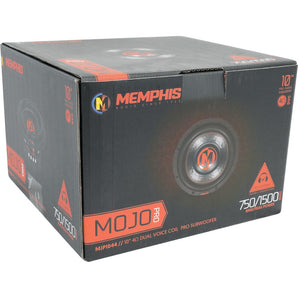 Memphis Audio MJP1044 10" 1500 Watt MOJO Car Subwoofer+Sealed Sub Box Enclosure