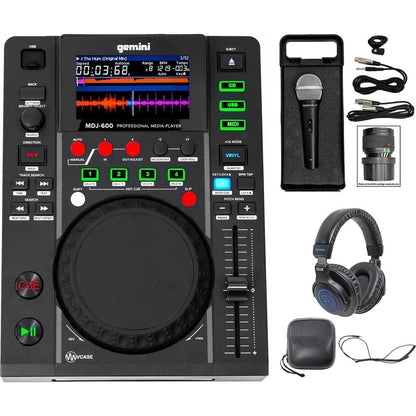 MDJ-600 DJ Controller with Headphones and Microphone