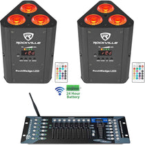 RockWedge LED 2-Pack + ROCKFORCE W2 Controller Bundle