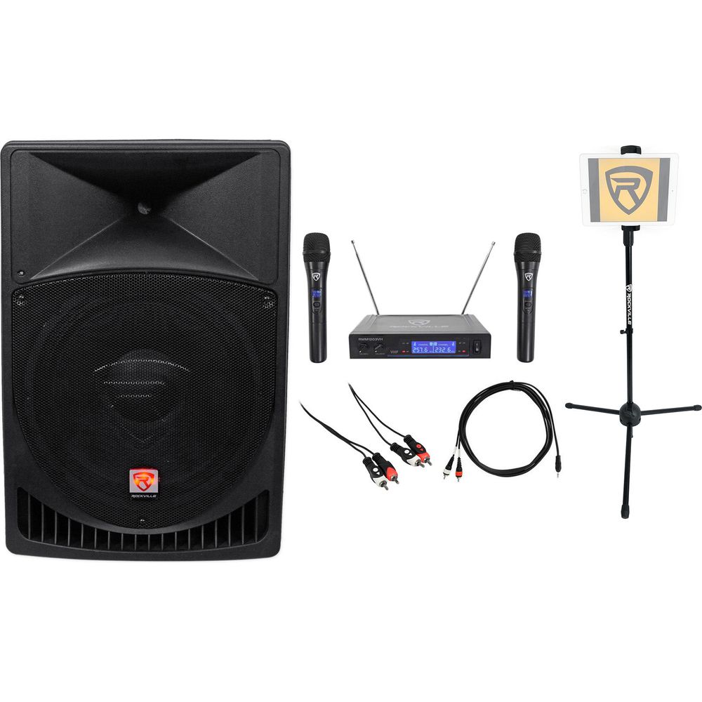 Pro 15" ipad/iphone/Android/Laptop/TV Powered Karaoke Machine/System