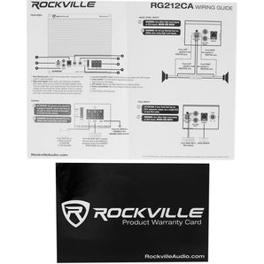 Rockville RG212CA Dual 12 inches Slim Vented Powered Car Subwoofer Enclosure 2000 Watt