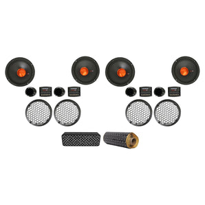 (2) Memphis Audio MJP6C MOJO 6.5" Competition Component Speakers+ROCKMAT+Speaker