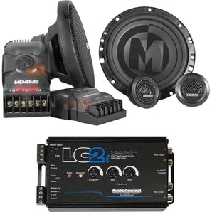 Memphis Audio PRX60C 6.5" Car Component Speakers+AudioControl Hi/Lo Converter