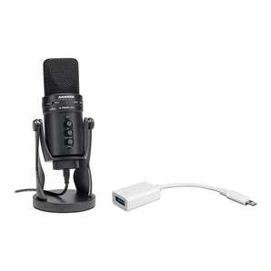 SAMSON G-Track Pro Studio USB Recording Condenser Microphone+iPhone/iPad Cable