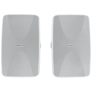 2 Rockville WET-6525W 6.5" 70V Commercial Indoor/Outdoor Wall Speakers in White