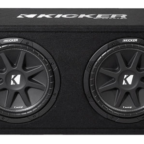 KICKER 43DC122 Comp Dual 12" Subwoofers+Vented Box+Mono Amplifier+Amp Wire Kit