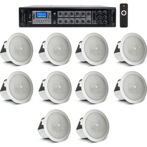 (10) JBL Ceiling Speakers+350w 6-Zone Bluetooth Amplifier For Hotel/Office/Diner