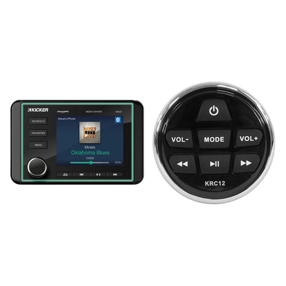 KMC5 Dual-Zone Marine Digital Media Gauge Receiver w/Bluetooth/USB+Remote