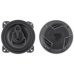 (4) Rockville RV4.3A 4" 3-Way Car Speakers 1000 Watts / 140w RMS CEA Rated Total