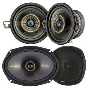 (2) Kicker 47KSC6904 6x9" 2-Way Car Audio Speakers+(2) 47KSC3504 3.5" Speakers
