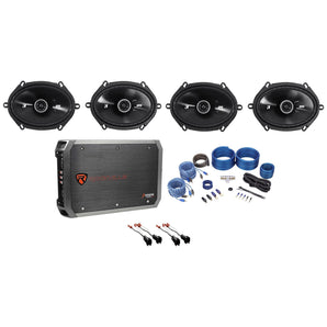 Kicker 6x8" Facotry Speaker Replacement Kit +4-Ch Amp For 2011-15 Ford F-650/750