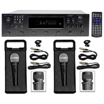 6000W Bluetooth Karaoke Receiver with (2) Wired Microphones