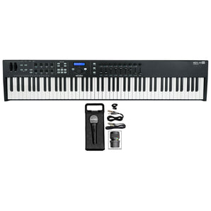 Arturia KeyLab Essential 88-Key USB MIDI Keyboard Controller in Black+Microphone