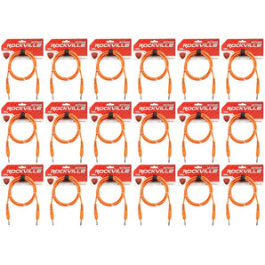 18 Rockville RCTR106O Orange 6' 1/4'' TRS to 1/4'' TRS  Cable 100% Copper