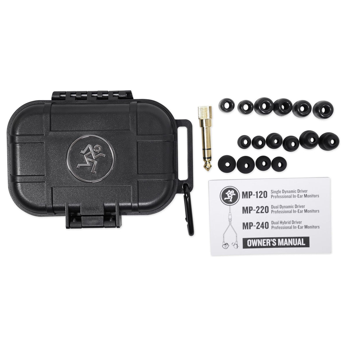 Mackie MP-120 Single Dynamic Driver Professional In-Ear Monitors + Carry Case
