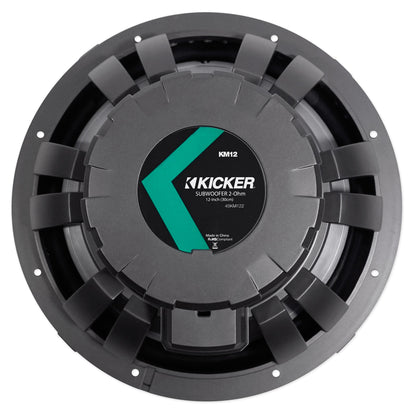 45KM122 12" Marine Subwoofer, Mono Amplifier & Wire Kit Bundle