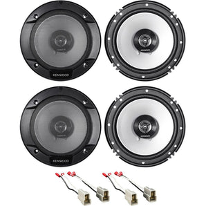 Kenwood Front+Rear Door 6.5" Speaker Replacement For 1993-07 Subaru Impreza