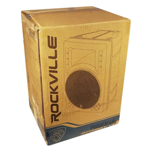 Rockville RPG8BT 8" Powered Active DJ PA Speaker w/ Samson Wireless Mic+Clip
