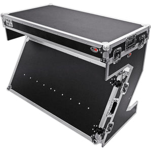 ProX XS-ZTABLE Portable Z-Style DJ Table Flight Case w/Handles+Wheels
