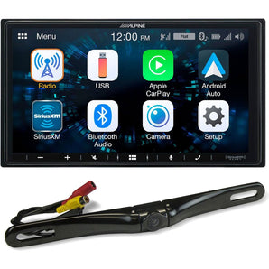 ALPINE iLX-W650 7" Digital Media Bluetooth Carplay Receiver+License Plate Camera