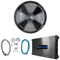 MSW.102 10" 600W Marine/Boat/UTV Subwoofer DVC 2-Ohm Sub + Amplifier + Wire Kit