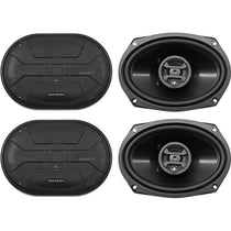 (4) ZS693 6x9" Car Audio Coaxial Speakers, 1600 Watt Total