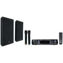 RPA70WBT V2 Receiver + RockSlim Black 5.25" Speakers 2-Pack Bundle