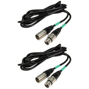 2  Chauvet DMX3P5FT 5 Foot DMX Lighting 3 Pin XLR Female to Male DMX Cables