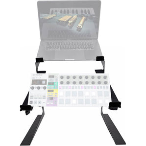 Rockville Dual Laptop+Controller Stand for Arturia Beatstep Pro Sequencer