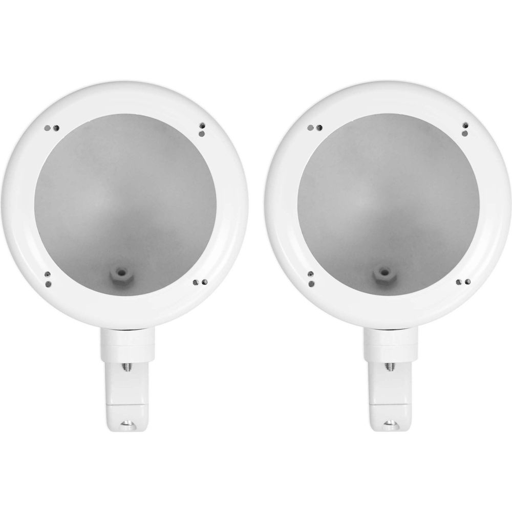 (2) White 4" 200 Watt Rollbar Roll Cage Tower Speakers For ATV/UTV/Cart