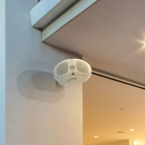 Rockville D4-8 White Dual 4" 8 Ohm Wall Mount Swivel Outdoor Home Patio Speaker