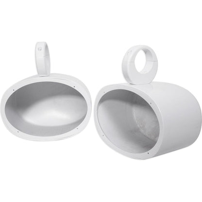 MAC69W 6x9" White Aluminum Wakeboard Tower Speaker Pods + Covers