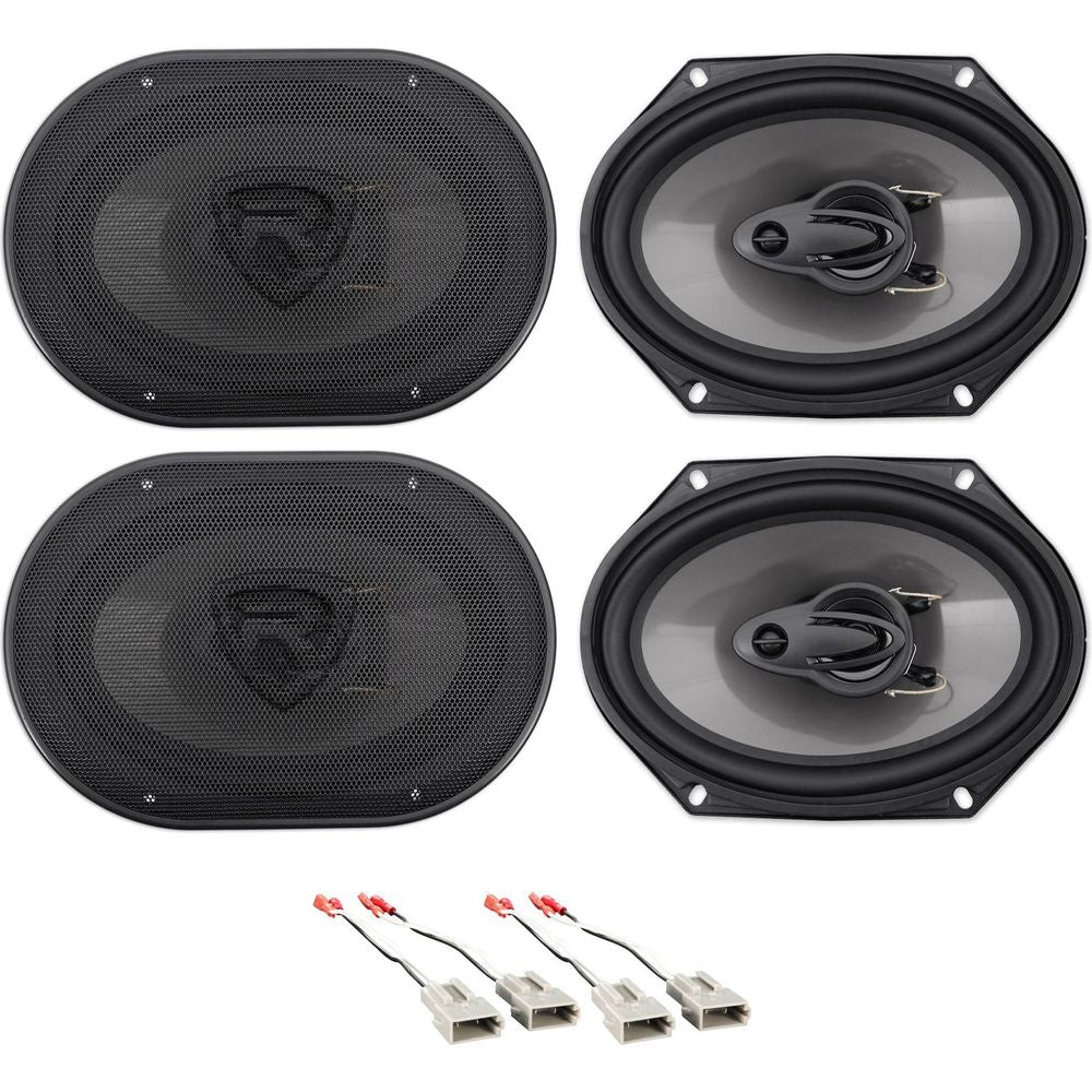 RV68.3A 6x8" Speakers 2-Pack + Ford Harness Bundle
