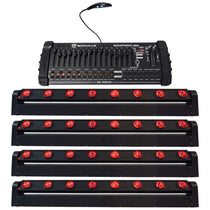 MOTIONSTRIP Light Bar 4-Pack + ROCKFORCE 384 DMX Controller Bundle