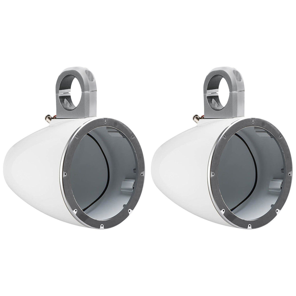 KM654L 6.5" Marine LED Speakers + White Wakeboard Tower Enclosures