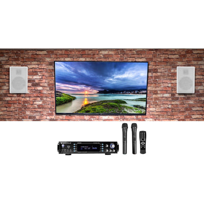 RockSlim White + RPA70WBT Karaoke Amplifier Bundle