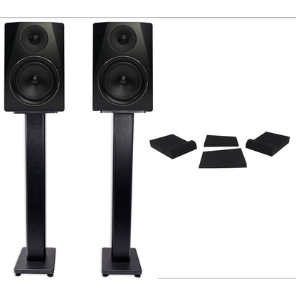 Pair APM6B 6.5" 350W Powered USB Studio Monitors + Stands + Pads
