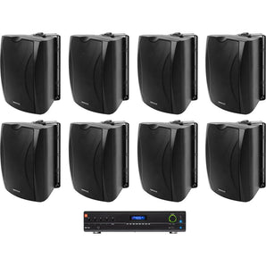 JBL VMA1120 Commercial Amplifier+8) Black Wall Speakers For Restaurant/Bar/Café