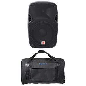 Rockville SPGN128 12" 1200W DJ PA Speaker Cabinet 8-Ohm+Weatherproof Speaker Bag