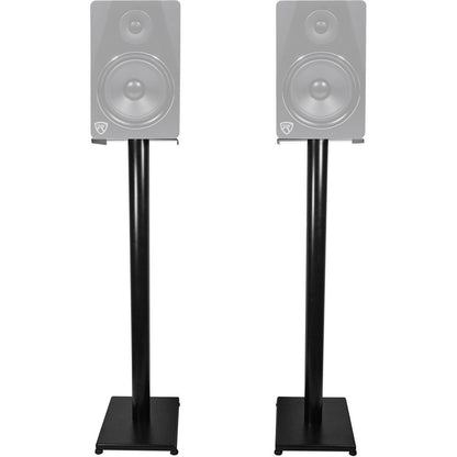 (2) MR824 8in Powered Studio Monitor Bundle with 37in Stands