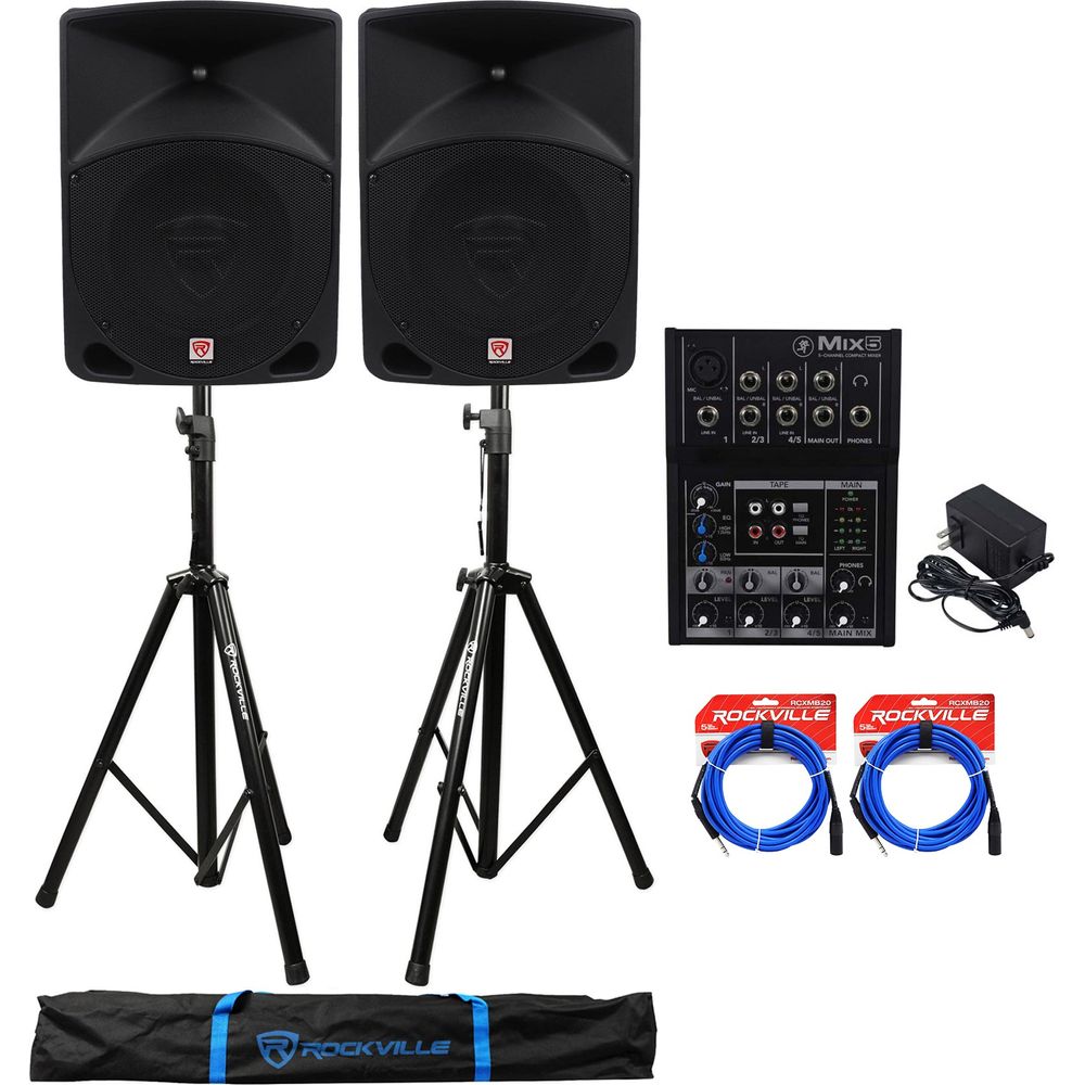 RPG10 10" Speakers 2-Pack + Mix5 Mixer Bundle