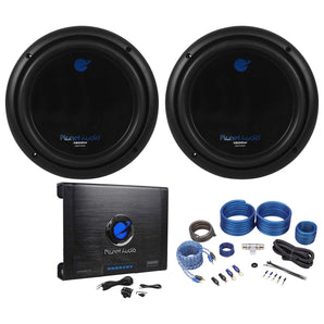 (2) Planet Audio AC10D 10" 3000W Subwoofers + AC3000.1D 3000W Amplifier+Amp Kit